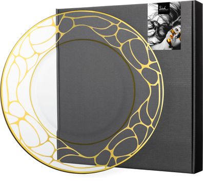 Eisch Vorteilset 2 Stück Teller 516/32 im Geschenkkarton Stargate GOLD 49951632