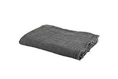 Zoeppritz Basis Honeybee charcoal throw 970 100% Linen 170x230 100350