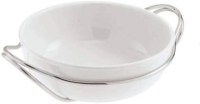 Sambonet New Living Edelstahl pol./Porz. Spaghettischale 32 56420L32