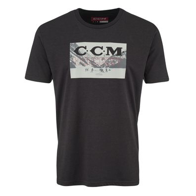 T-Shirt CCM Holiday -Pond Hockey- Schwarz Senior