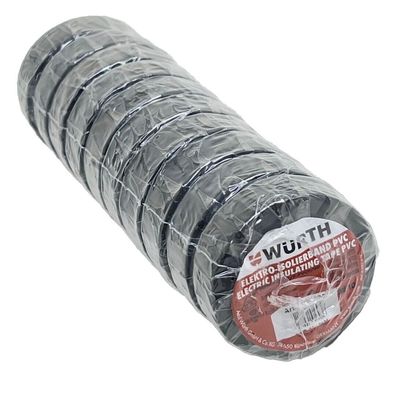 10x Würth Elektro-Isolierband 15mm x 10m VDE geprüft schwer entflammbar 0985101