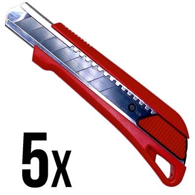 5x Würth Cuttermesser 18mm mit 15 Klingen extrem scharf Teppichmesser 071566210