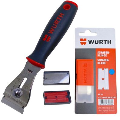 Würth Klingenschaber Dichtungsschaber Plakettenentferner + 21 Klingen 0714663362