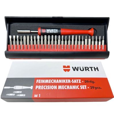 Würth Feinmechaniker Bitsatz 29tlg Schraubendreher Uhrmacher Werkzeug 06134895