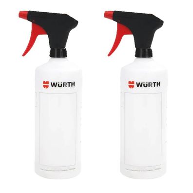 2x Würth Universal Sprühflasche 1000ml transparent Drucksprüher Pumpflasche