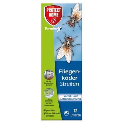 Protect Home FormineX Fliegenköder Fensterstreifen - 12 Stück