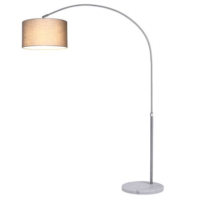 Booglamp, retro lamp, vloerlamp, Edelstaal, gebogen vloerlamp met lampenkap , verst