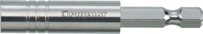 Bithalter 1/4 Zoll F 6,3 1/4 Zoll C 6,3 Magnet L.65mm PROMAT