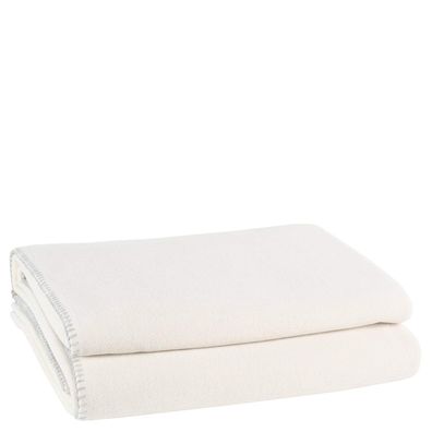 Zoeppritz Basis Soft-Fleece offwhite blanket 010 65% Polyester, 35% Viscose 180x22