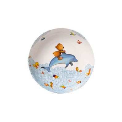 Villeroy & Boch Happy as a Bear Kinderteller tief Premium Porcelain blau 1486642752