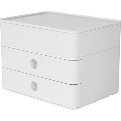 Schubladenbox Allison 2er + Utensilienbox Snow white