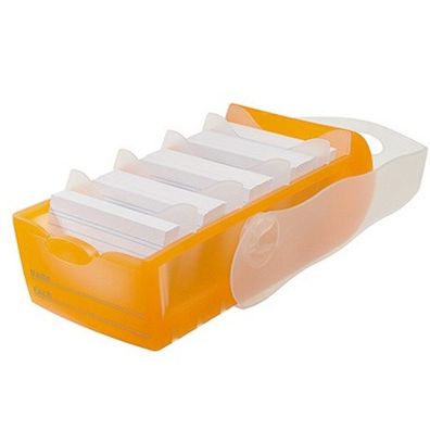 Karteibox Croco A7 quer transluz-orange 997-613