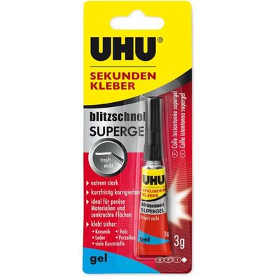 Uhu Sekundenkleber blitz- schnell 3g Supergel