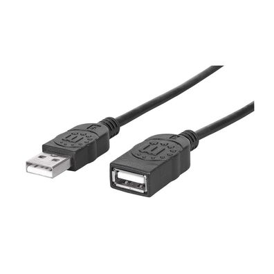 Manhattan 338653 Manhattan USB Kabel A -> A St/Bu 1.80m schwarz Verl