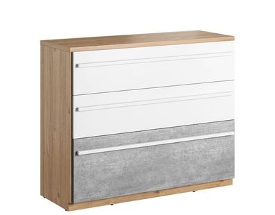 Kommode 110 cm Plano PN-07 mit 3 Schubladen