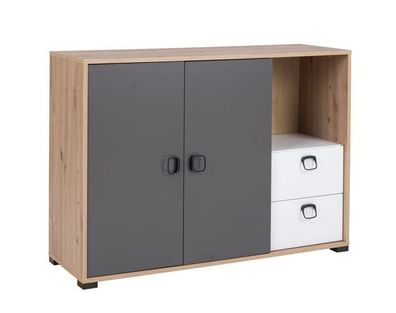 Kommode 120x86x40 cm KEVIN 06 Sideboard 2 Schubladen 2 Türen Jugendzimmer