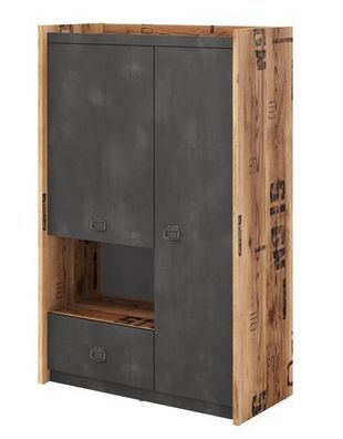 Schrank Fargo FG04 Hochschrank Highboard Kommode mit 2 Türen und 1 Schublade