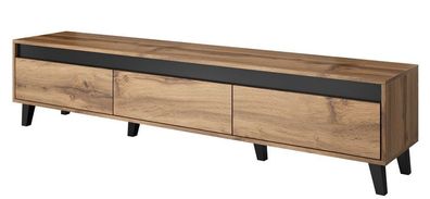 Tv Schrank Nord Lowboard Unterschrank Tv-Tisch Skandinavish Möbel mit 3 Schubladen