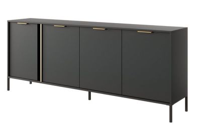 Kommode Lars E 203 x 81 x 39,5 cm Sideboard 4 Türiger Wohnzimmerschrank