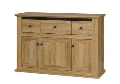 Kommode MEZO MZ13 Wohnzimmerschrank 130x87x45 3 Türen 3 Schubladen Sideboard