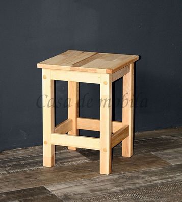 Hocker Beistelhocker ANTON 34x46x34cm Kernbuche massiv geölt Nachttisch