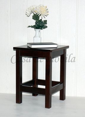 Hocker Sitzhocker ANTON 34x46x34cm Kernbuche massiv dunkelbraun kolonial
