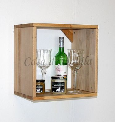 Hänge-kasten TOM 39x39x26cm Kernbuche massiv natur geölt