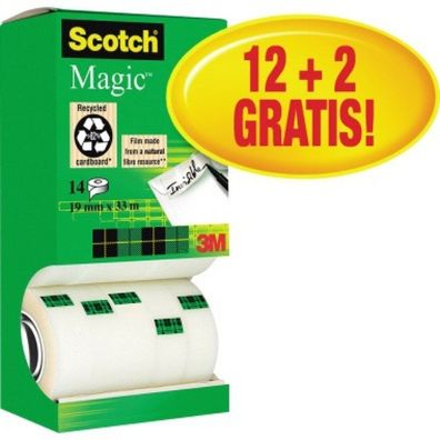 Scotch Klebeband Magic 8R14TPR 19mmx33m xx