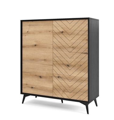 Kommode Diamond KD104 Schrank Highboard Wohnzimmerschrank mit 2 Türen