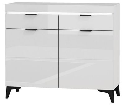 Kommode 105 cm Baldur BDK-2 Wohnzimmerschrank 2 türiger mit 1 Schublade Schrank