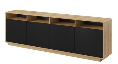 Kommode Aston 26 Sideboard 4 Türen 4 Punkt Led licht Wohnzimmerschrank Schrank