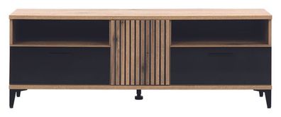 Lowoard ARIS AS1 Tv Schrank Unterschrank Fernsehschrank mit Tür und Led beleuchtug