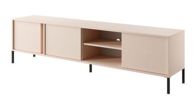 Fernsehschrank 203x53x39,5 cm DAST F Tv-Lowboard 3 türiger Unterschrank Beige matt