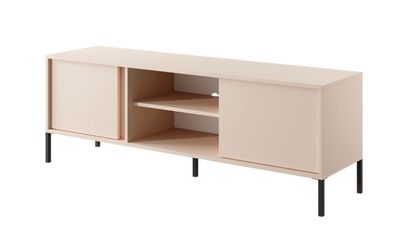 Fernsehschrank 153x53x39,5 cm DAST G Tv-Lowboard 2 türiger Unterschrank Beige matt