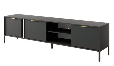 Fernsehschrank Lars F Tv-Schrank 203 x 53 x 39,5 cm Lowboard 3 Türiger Unterschrank