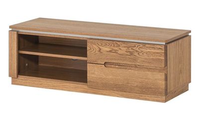 Fernsehschrank Montenegro 24 Tv-Lowboard Tv-Schrank Eiche Holzfurnier Massivholz