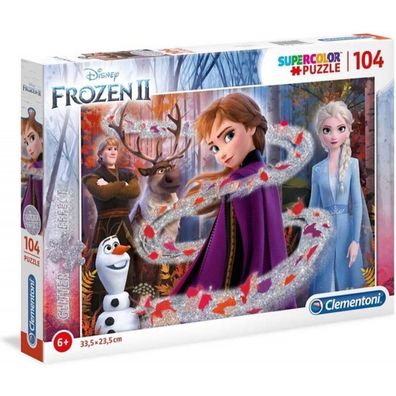 Clementoni Glitzerpuzzle Disney Gefroren 2, 104Stück