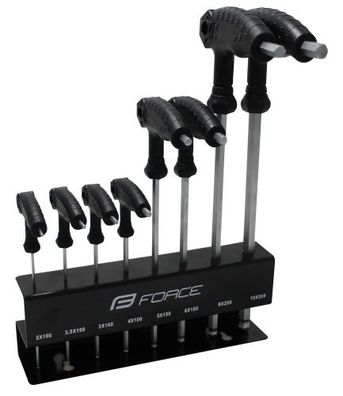 8erSet Sechskantschlüsseln FORCE 2-10 mm, mit Halter