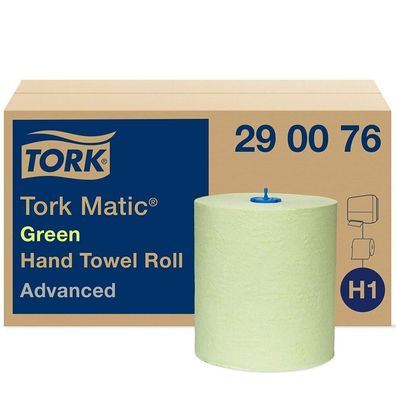 6 TORK Handtuchrollen Matic® H1 Advanced 2-lagig grün