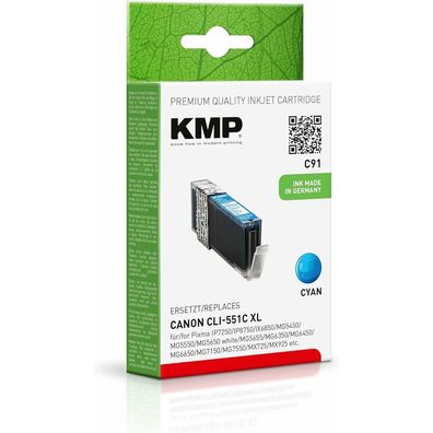 KMP C91 cyan Tintenpatrone ersetzt Canon CLI-551 XL C