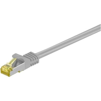 RJ-45 Patchkabel Cat 6.a S/FTP (PiMF), mit Cat.7 Rohkabel (grau, 1 Meter)