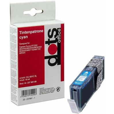 dots cyan Tintenpatrone ersetzt Canon CLI-551 XL C