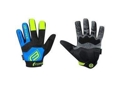 Handschuhe FORCE KID MTB Autonomy schwarz-blau + 15 °C und darüber