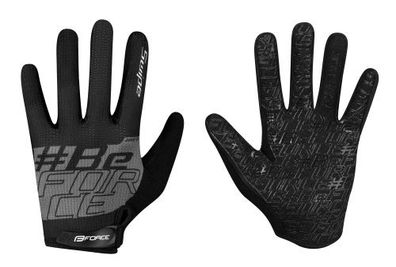 Handschuhe FORCE MTB SWIPE grau-schwarz+15 °C plus