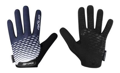 Handschuhe FORCE MTB ANGLE graublau + 15 °C und darüber