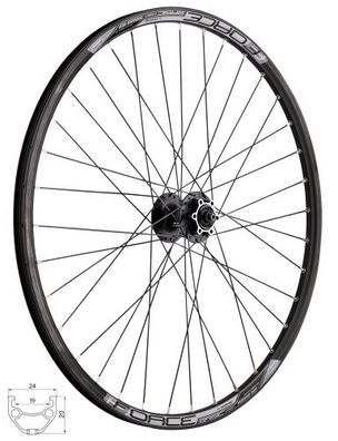 Vorderrad 26" FORCE BASIC DISC 559x19 HBM475 6b 36sh