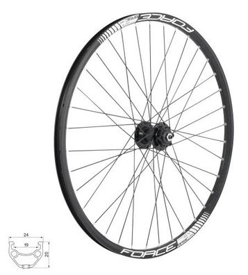 Vorderrad 26" FORCE BASIC DISC 559x19, 804332 6b32sh