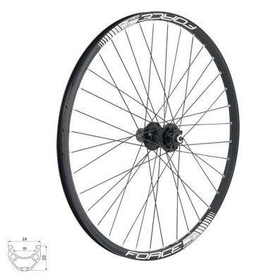 Hinterrad 26" FORCE BASIC DISC 559x19. 804333 6b32sh