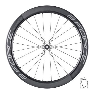 wheel front road FORCE TEAM SP CARBON DISC 55 tub