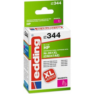 edding EDD-344 magenta Tintenpatrone ersetzt HP 951XL (CN047AE)